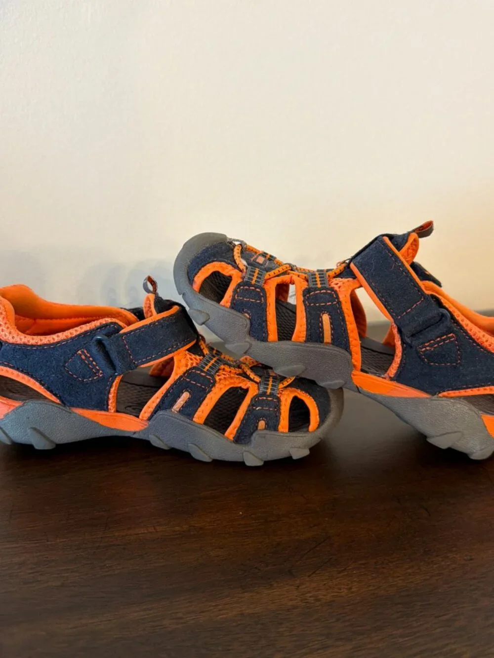 Pediped Kid Flex Shoreline Navy Orange Water Shoe Fisherman Sandal US 11-1